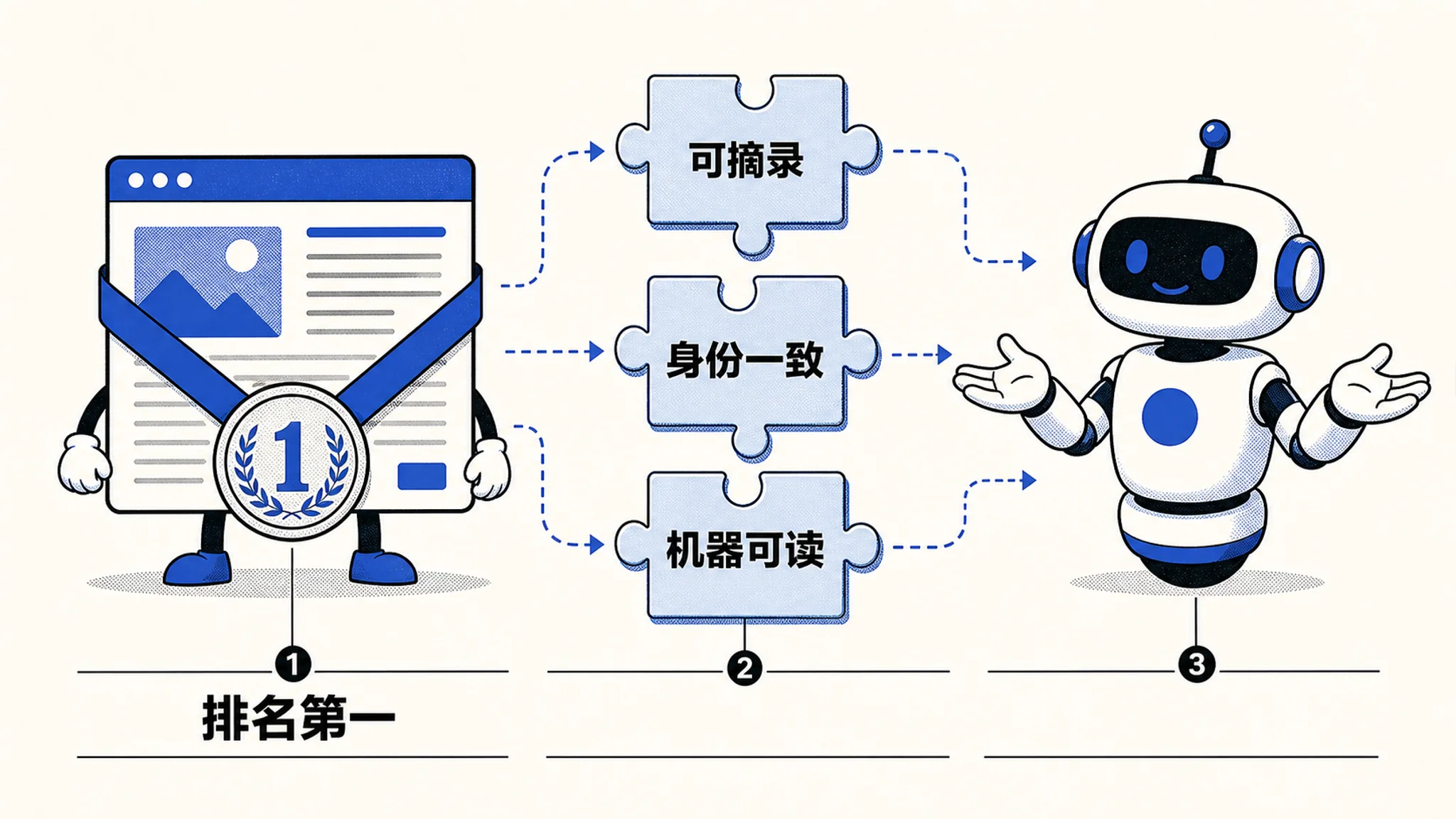 排名第一到被 AI 引用之间的三块拼图