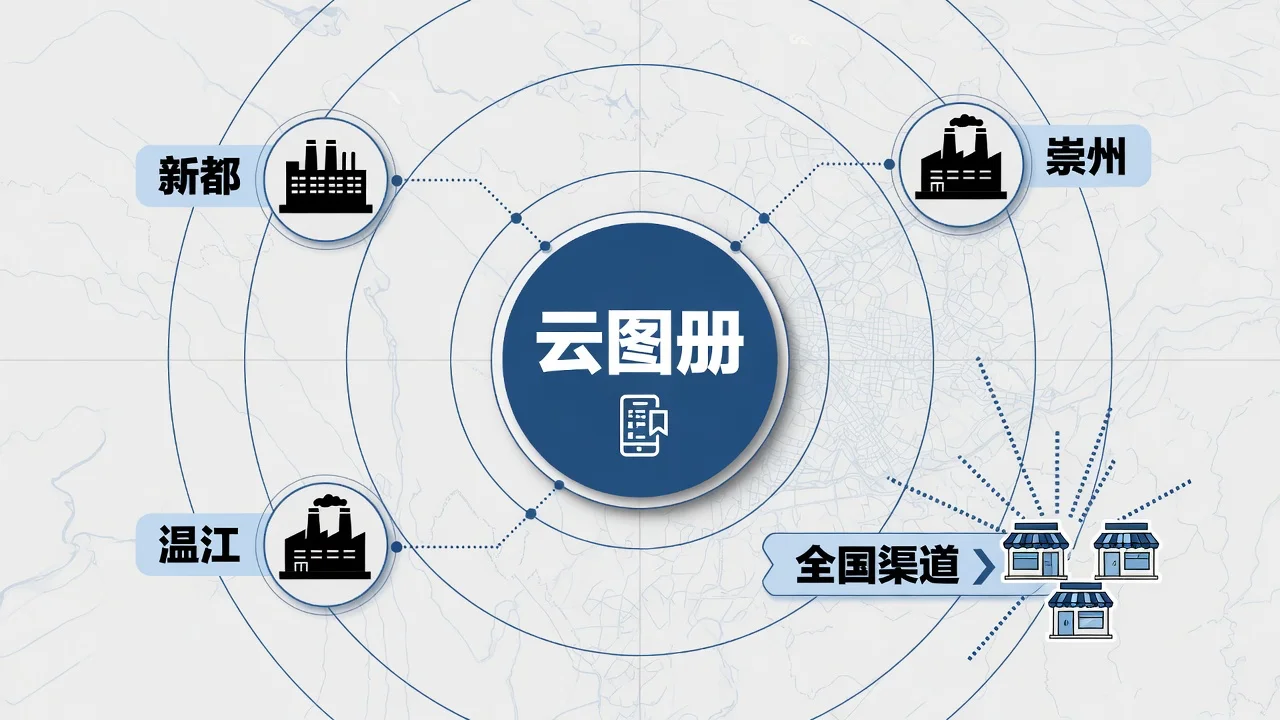成都家具产业带的厂家用云图册管理产品图和资料,覆盖新都、崇州、温江等产地