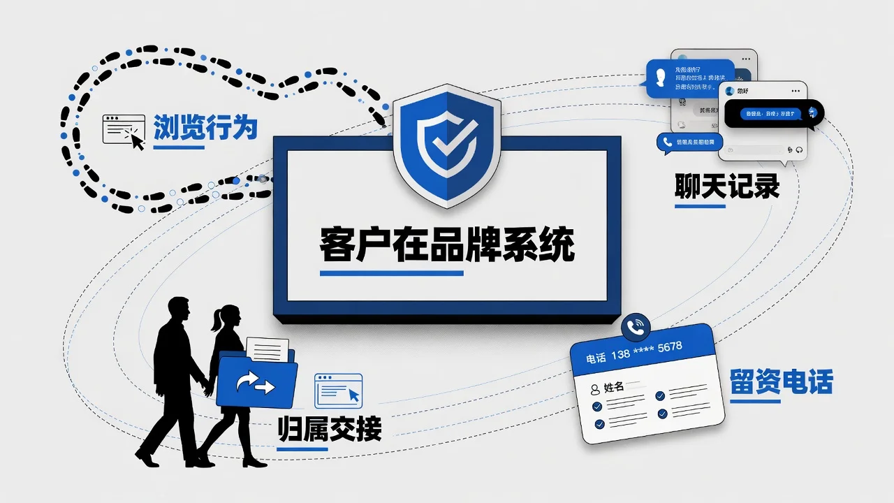 客户资料沉淀在品牌自己的系统里,业务员离职交接不丢客户