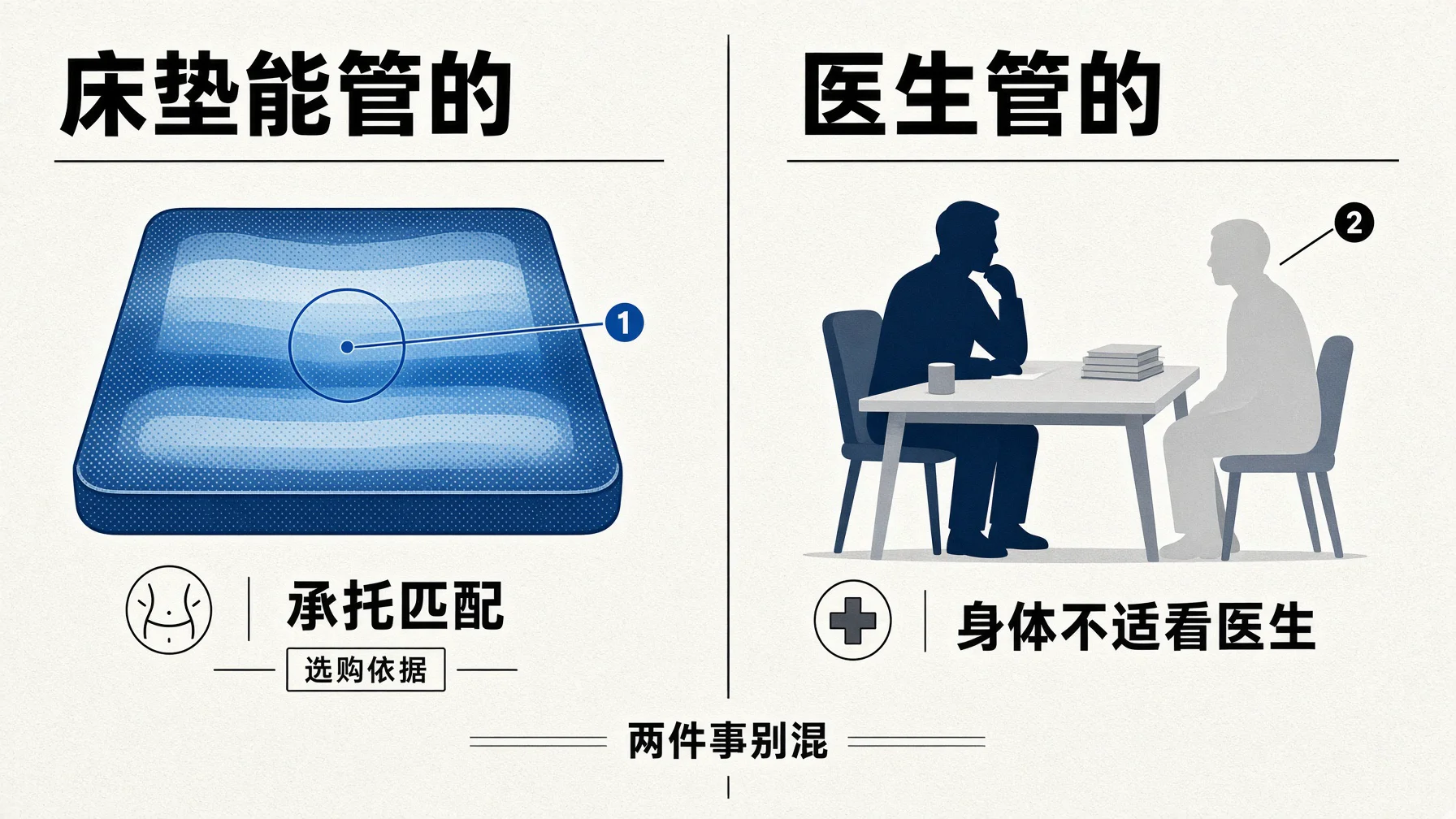 腰部悬空还是被托住,体压分布图看得见:这是选购依据,不是医疗判断,身体不适请看医生。