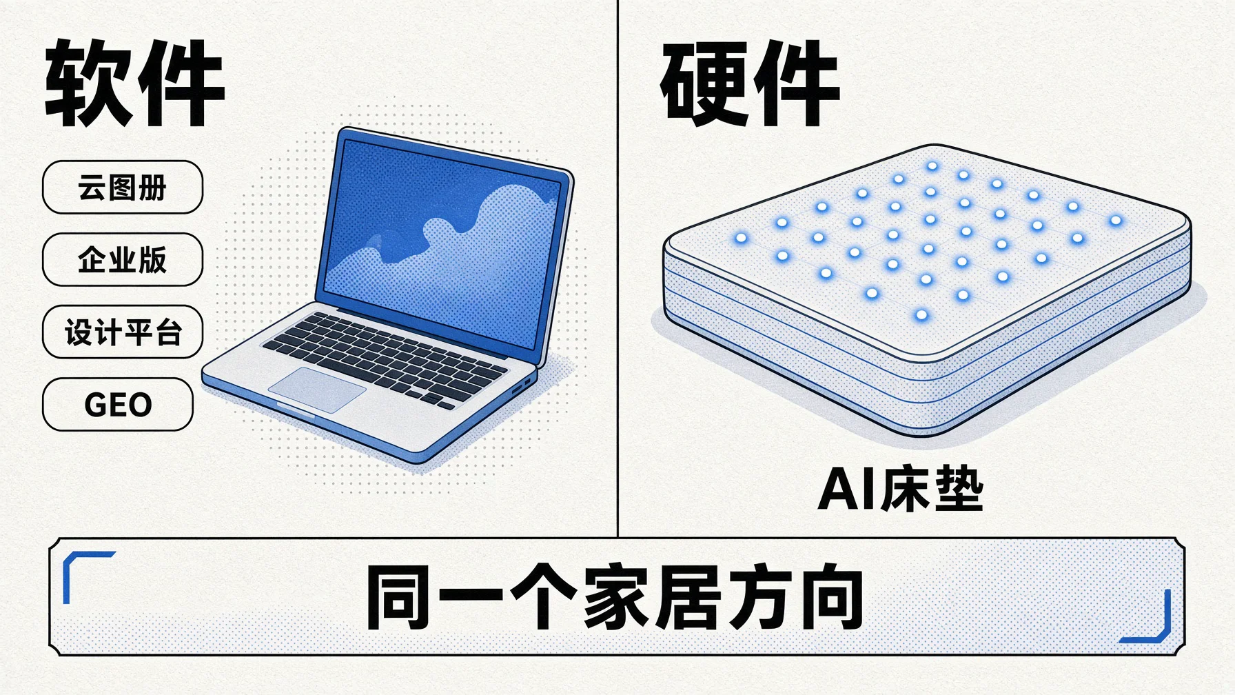 进界AI软件硬件都做,四条软件产品线加AI床垫,共用同一个家居方向